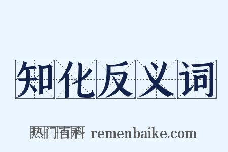 知化反义词是什么意思的图片